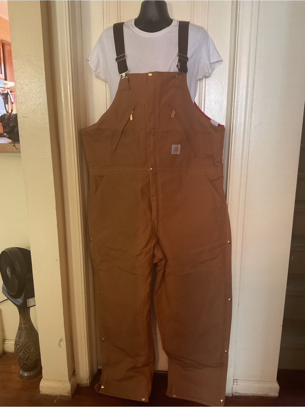 Men’s Big and Tall Carhartt Quilt Lined Bib Overalls